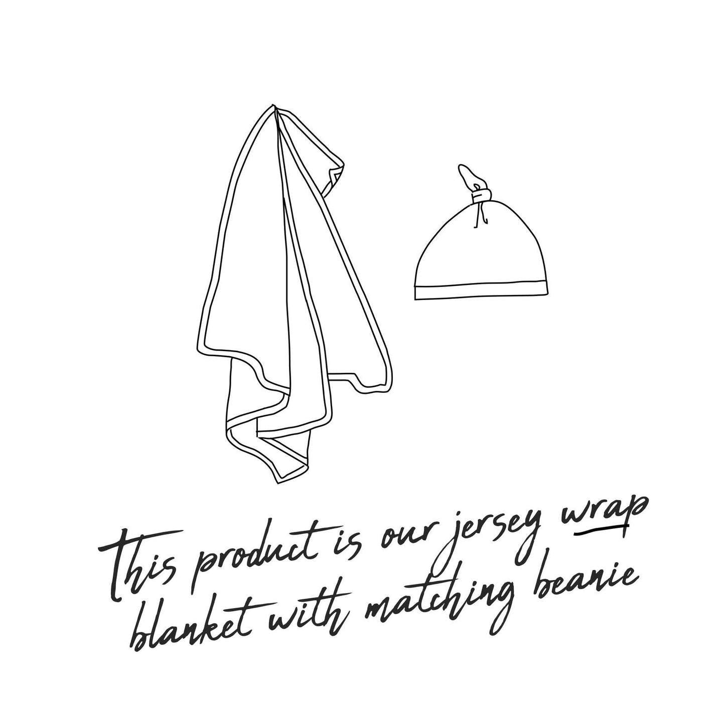 Jersey wrap and beanie set - Safari