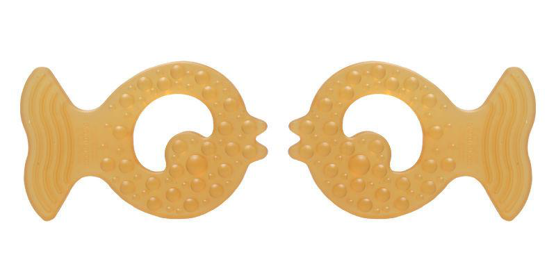 Natural Rubber Teether - Twin Pack