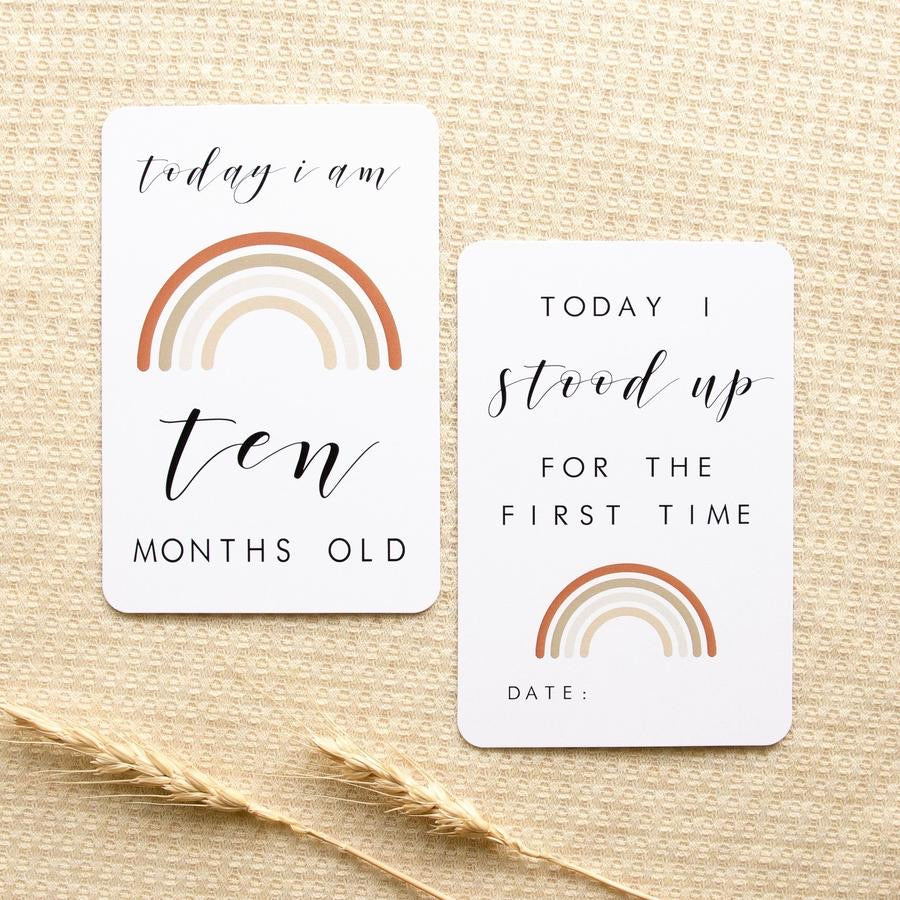 Baby Milestone Cards - Rainbow