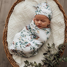 Load image into Gallery viewer, Snuggle swaddle and beanie set - Eucalypt