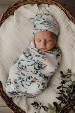 Load image into Gallery viewer, Snuggle swaddle and beanie set - Eucalypt