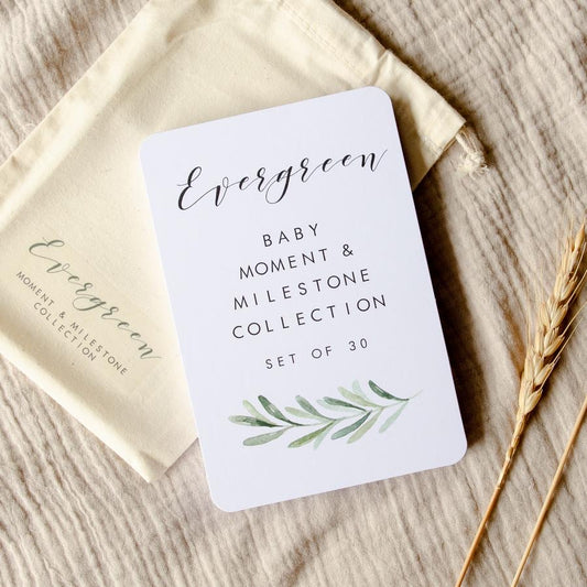 Baby Milestone Cards - Evergreen